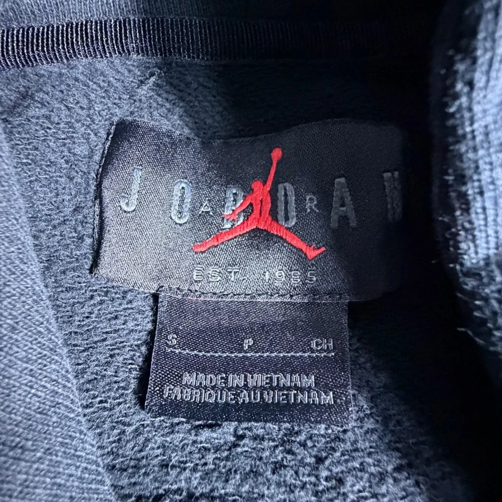 Jordan Flight Essentials Hoodie Mens Small Black Jumpman Patch Pullover CV2244